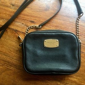 Black Michael Kors Jet Set Logo Small Crossbody